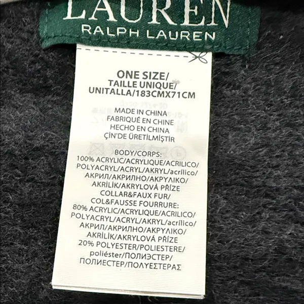 Lauren Ralph Lauren Removable Faux-Fur Collar Poncho - Image 8