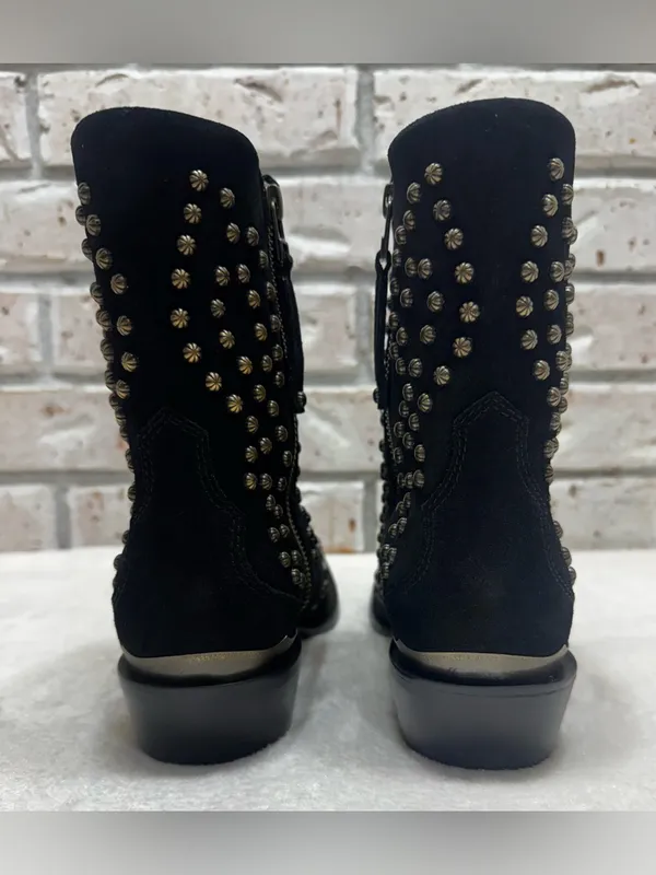 Ariat Siren X Toe Western Boot Black Suede Size 7 - Image 7