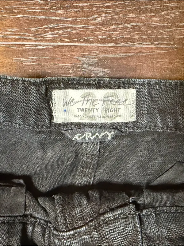 We The Free CRVY High Rise Distressed Straight Leg Jeans Wash Black 28 - Image 8