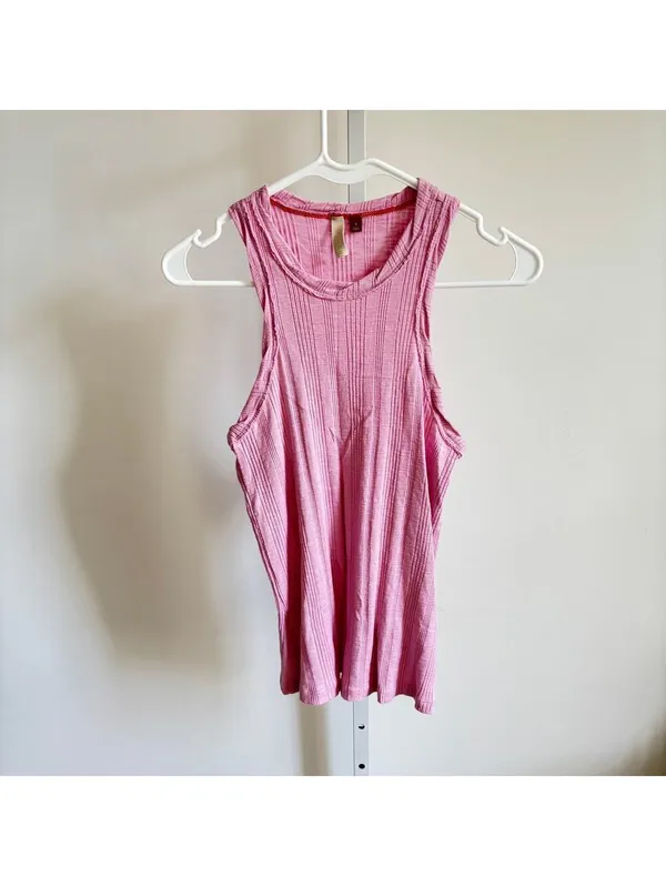 Anthropologie Pilcro NWOT Women's Pink Racer Tank Top Size S - Image 4