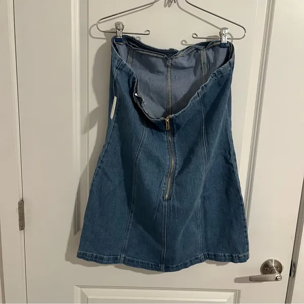 NEW Altar’d State Denim Strapless Mini Dress Size XXL NWT - Image 8