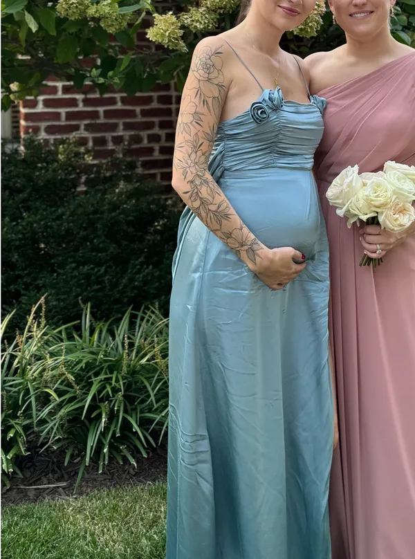 For Love and Lemons Winona Gown Blue Satin - Image 2