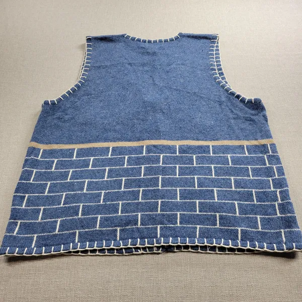 Vintage Longaberger Women's Vest 1X Blue Denim Embroidered Stitched Holiday NEW‎ - Image 11