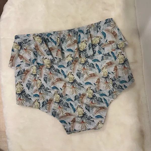 Kortni Jeane High-Waist peplum swimmer swimsuit Bikini Bottoms gone bananas new! - Image 3