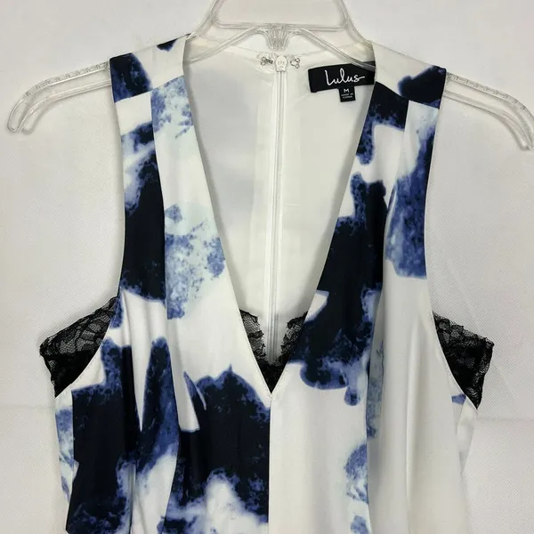 Lulus A-Line Floral Sleeveless Lace Dress Womens Medium - Image 4