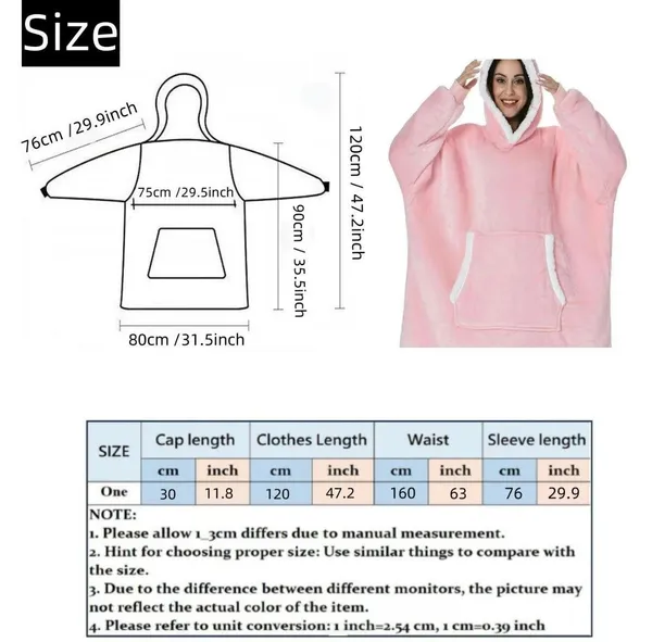 Giant Christmas Blanket Hoodie Santa - Image 2
