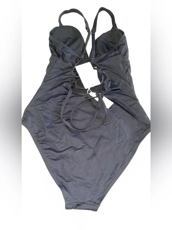 Cupshe Black Lace-Up One-Piece Swimsuit - Image 6