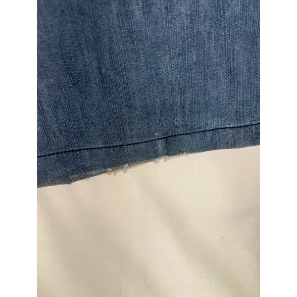 XXI Wide‎ Leg Denim Jeans Women' Sz 28 Blue Wash Flare Cropped Trendy Retro Chic - Image 9