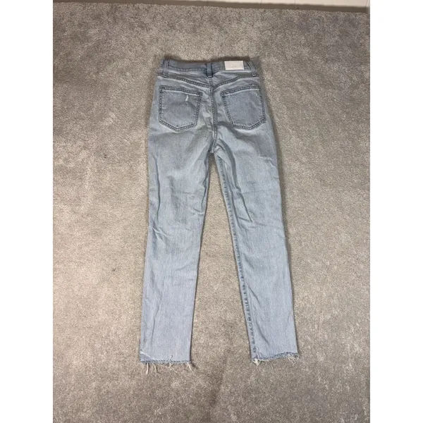 pistola kate slim‎ jean high rise raw hem light wash 26 - Image 5