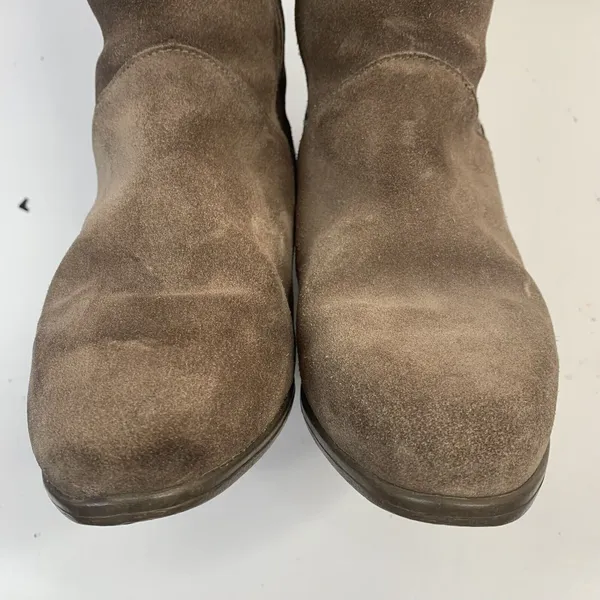Vtg Brooks Brothers Size 7 Boots Shearling Lined Brown Suede Riding Women's 6075 - Image 6