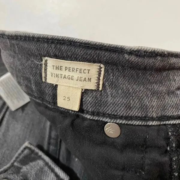 Madewell The Perfect Vintage Jean Black Wash Mom Jeans Size 25 - Image 5