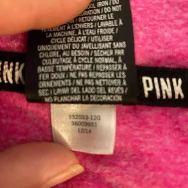 Victoria's‎ Secret Pink Ultimate 1/4 Zip Pullover Jacket Pink Black Small - Image 4