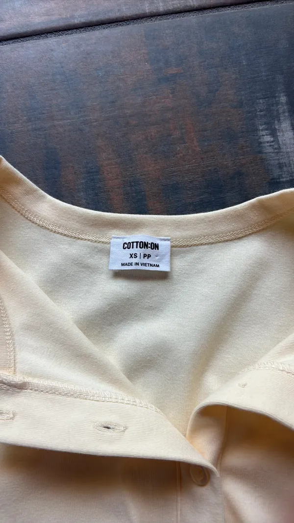 Cotton On Button-Up Butter Yellow Tank - Image 2