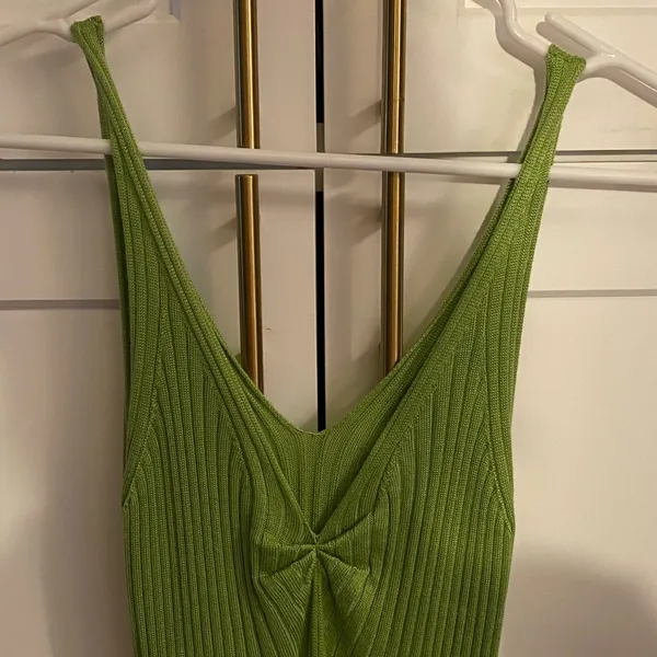 Anthropologie Callahan Lime Knitwear Ribbed Maxi tank dress Resortwear casual chic Vacation - Image 7