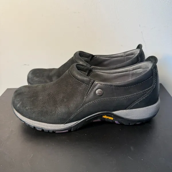 Dansko Patti Slip-On Shoes Black Nubuck Leather Vibram Womens Size 40 / 9.5‎ - Image 4