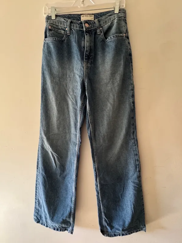 Free People We The‎ Free Women's Tinsley Baggy High Rise Straight Jeans - Image 2