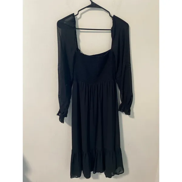 Wilfred Tempest Smocked Dress Black Size Small - Image 6