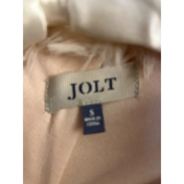 Jolt Faux Fur Shaggy Open Front Jacket Blush Pink Size Small NWT Soft Coat - Image 7