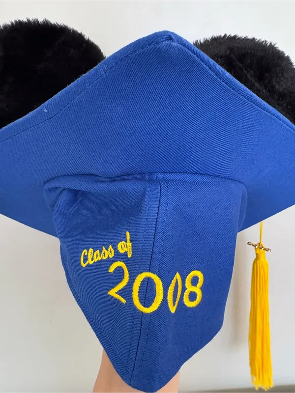 Disney Disneyland blue mickey mouse ear graduation mortarboard class of 2008 NEW - Image 9