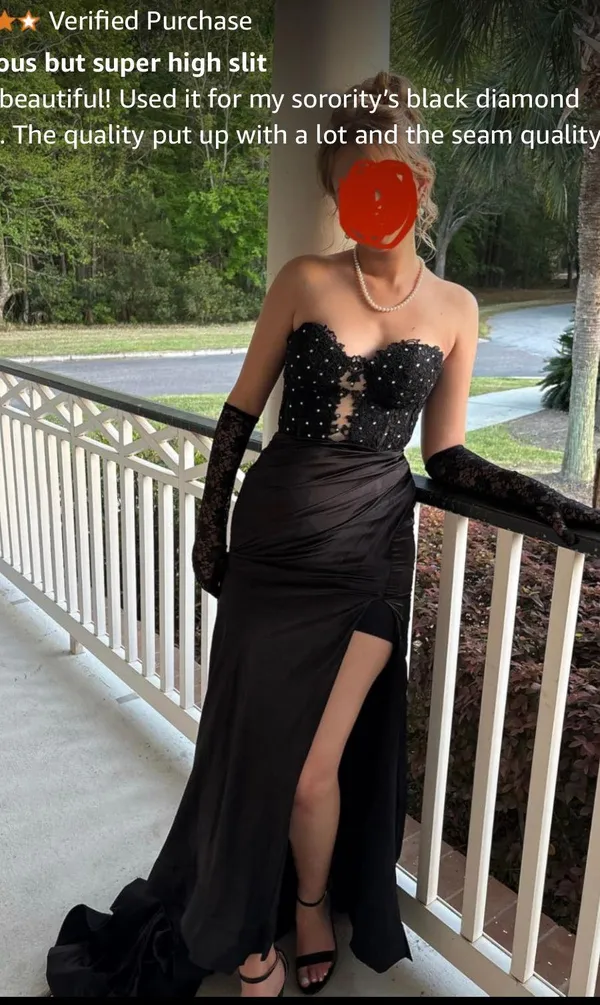 Amazon Blue Prom Dress - Image 3