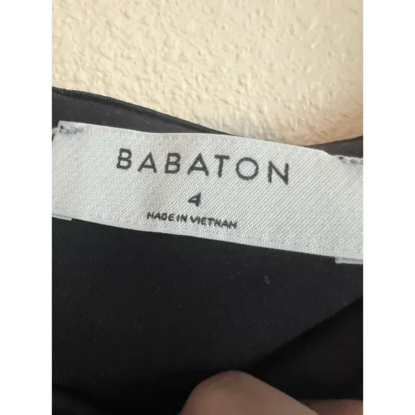 Aritzia Babaton Ruslan Off the Shoulder Black Midi‎ Dress Size 4 - Image 3