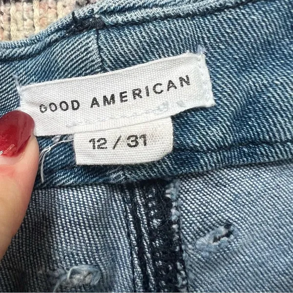 Good American Good Legs Straight Jeans Size 12 Blue 449 - Image 8