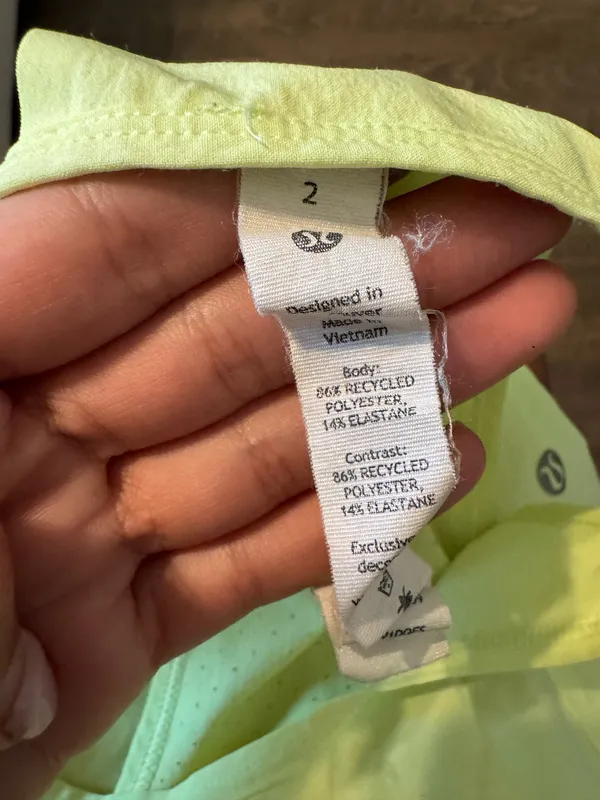 Lululemon Women's Light Yellow Sleeveless Workout Tank - Image 6