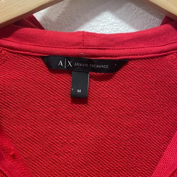 Armani Exchange Vibrant Red Bomber Hoodie - Medium - Image 2