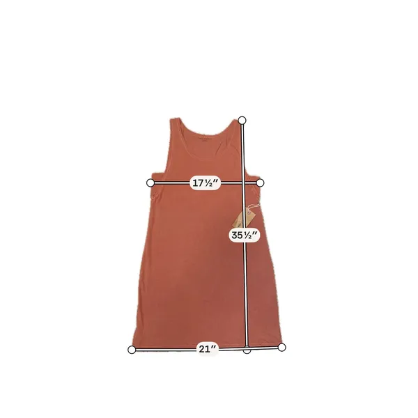 NWT Earthy Rust Orange Boho Fall Cotton Dress Sleeveless Small Knot Sisters - Image 5