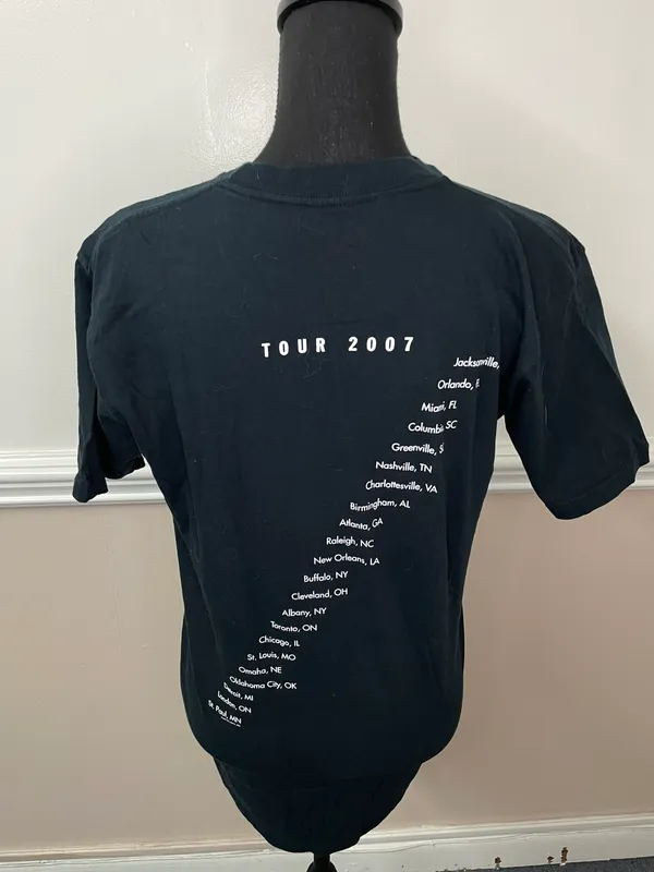 Billy Joel 2007 Tour Black Short Sleeve Size Medium - Image 3