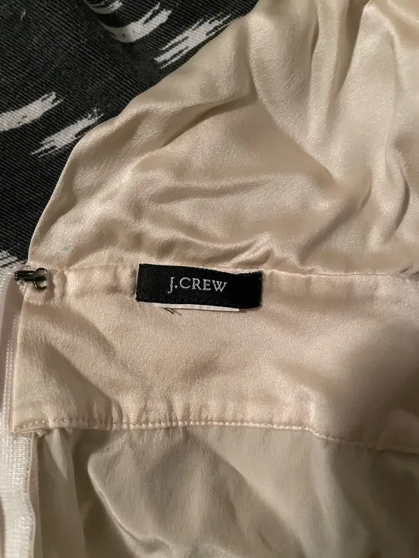 J.Crew Ivory Silk Deep V Cami - Image 4