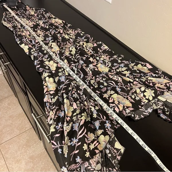 NWOT Free People Heat Wave floral Print Maxi Dress, spaghetti strap racer back,S - Image 6