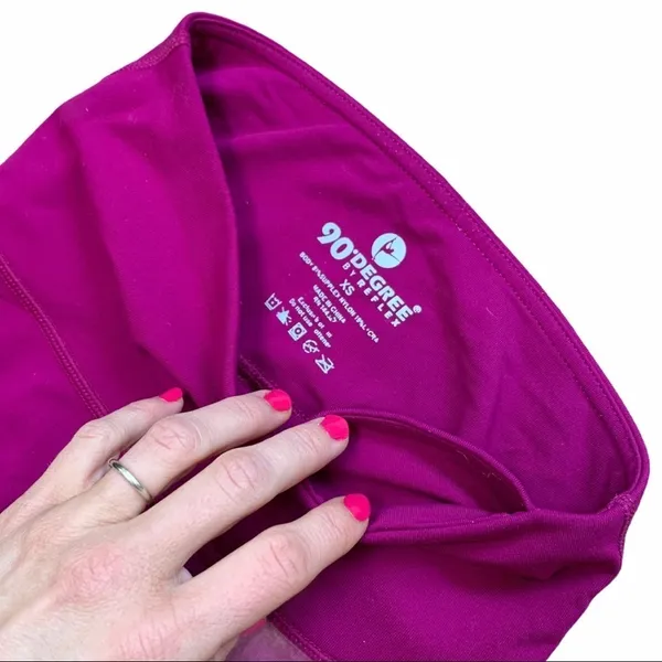 Raspberry Yoga Pants with Waistband Pocket - Image 3