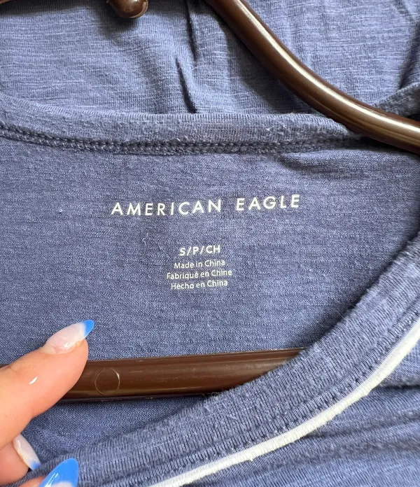American Eagle Blue Shirt Small - Image 3