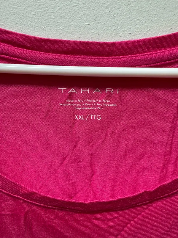 Light Weight Bright Pink TAHARI Long Sleeve Top - Image 2