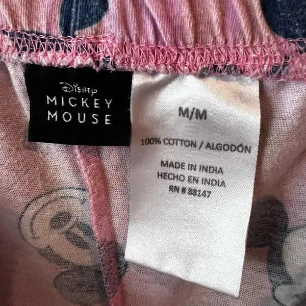 Disney Mickey Mouse Pajama Pants Pink | Women’s Medium | Lounge Sleepwear - Image 8
