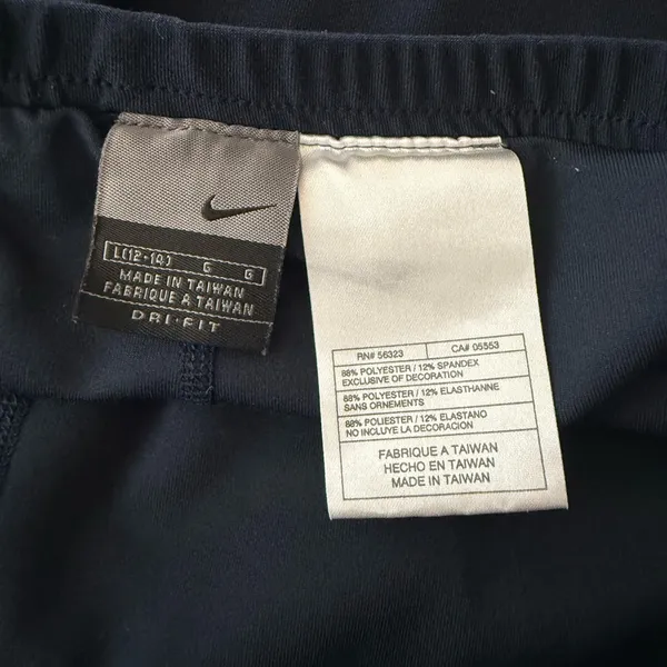 Nike Dri-Fit Navy and White Tennis Shirt Size Large 12 - 14 - Image 3