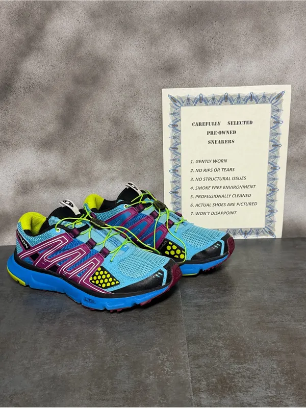 Salomon XR Mission 1 Women's Blue Trail Running Shoes w/Quicklace Size 8.5 - Image 2