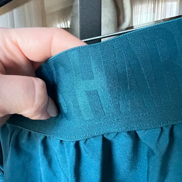 Gymshark Running Shorts athletic band teal green blue workout flowy stretchy low - Image 4