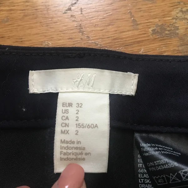 H&M High wasted Skinny Navy Pants - Image 4