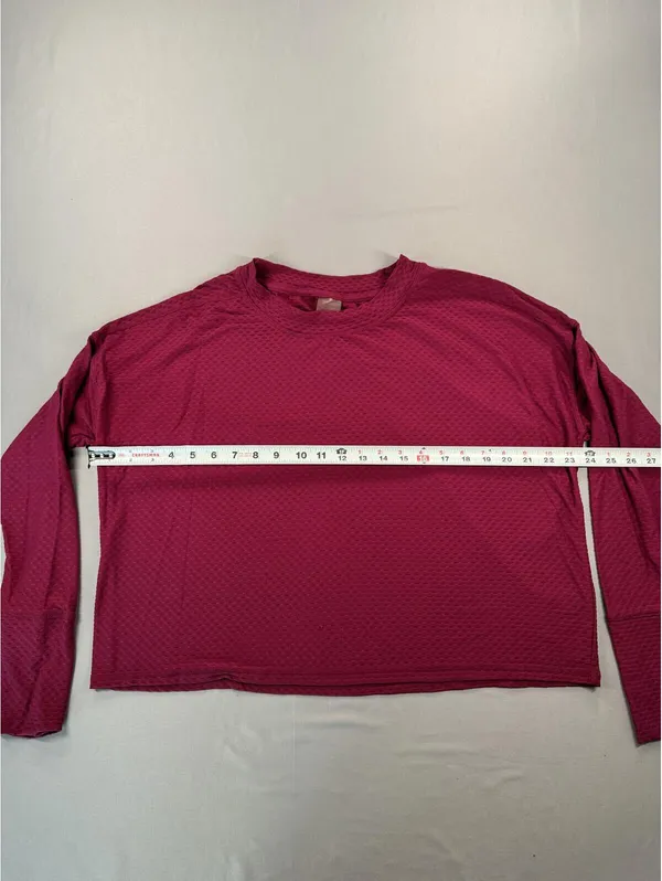 Calia by Carrie | Large | Magenta Waffle Long Sleeve - Image 5