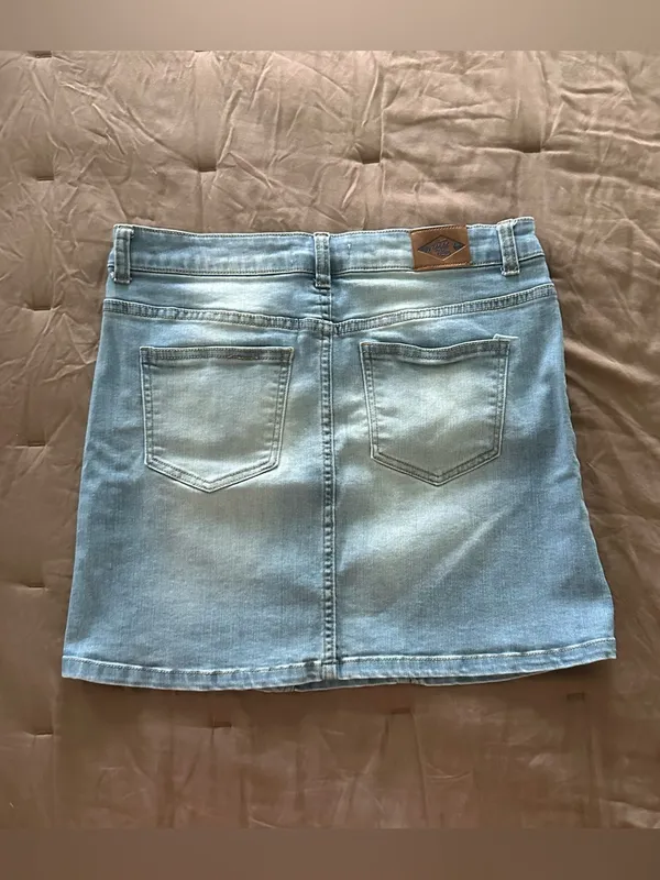 Light Wash Denim Mini Skirt - Image 2