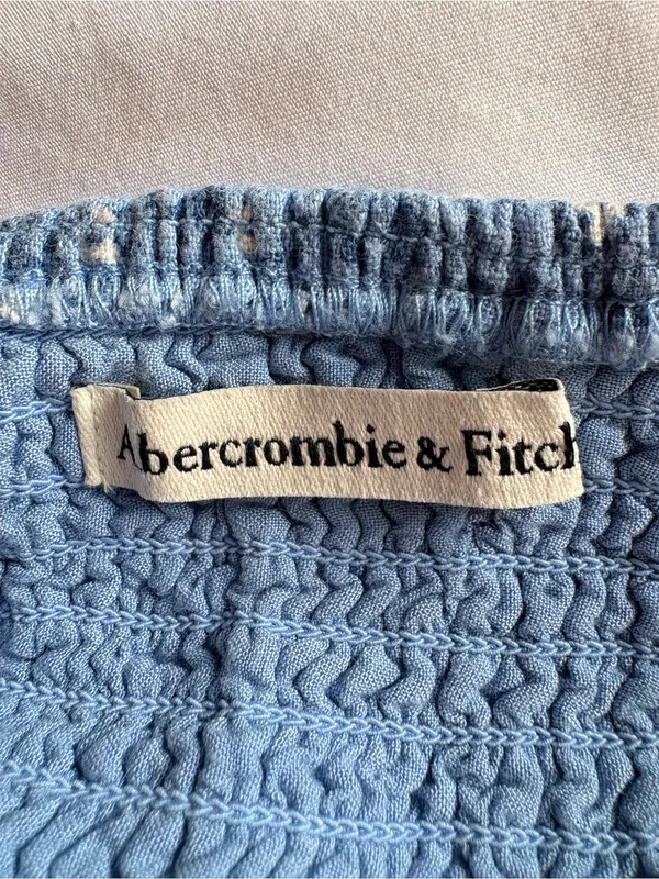 Abercrombie & Fitch Floral Smocked Puff Sleeve Top Size S - Image 8