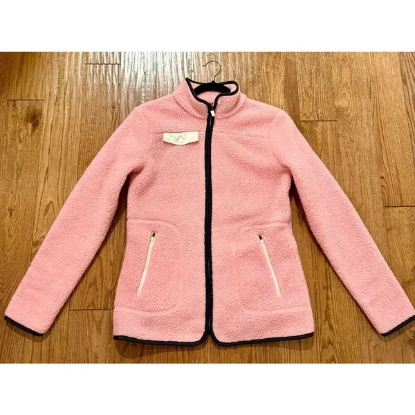 Talbots pink full zip Sherpa fleece jacket size small - Image 6