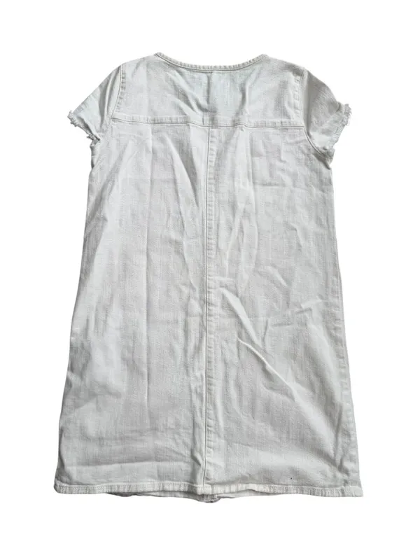 ZARA Trafaluc Cream Denim Shift Dress Size Medium - Image 2