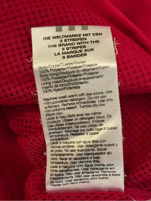Women’s Adidas Pink Hooded Zip up Jacket Size Medium - Image 7