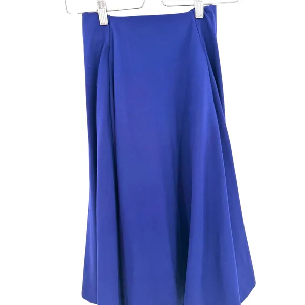Winser London Miracle Ponte Full A-Line Midi Skirt Cobalt Blue UK 6 US 2 - Image 3