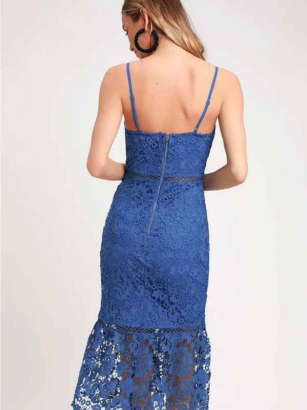 Lulu's Taliah Blue Lace Midi Dress - Image 11