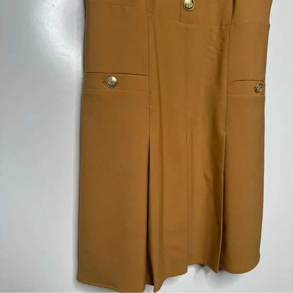 J. Crew Pleated Mini Dress in Tollegno 1900 Italian Bi-Stretch Wool Blend Size 6 - Image 7