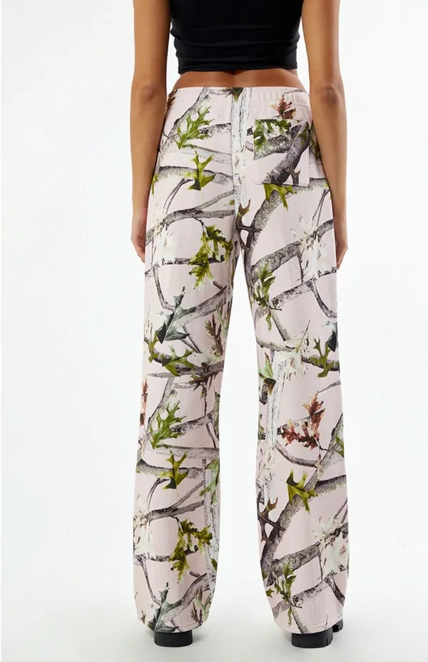 Pacsun Pink Camo Baggy Sweatpants - Image 2